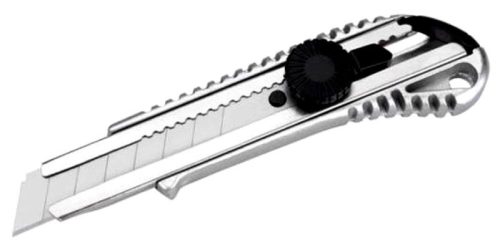 EXTOL Tapétavágó kés, 18mm ALU fémház; tripla vágóéllel, csavaros rögzítővel